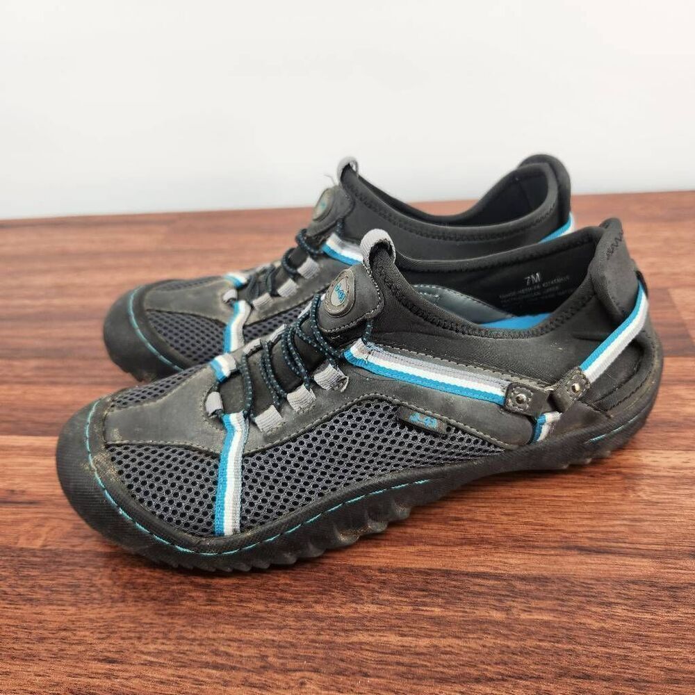 J-41 Tahoe Women 7 M Water Ready Slip On Mesh Shoes Gray Jeep Traction Sole